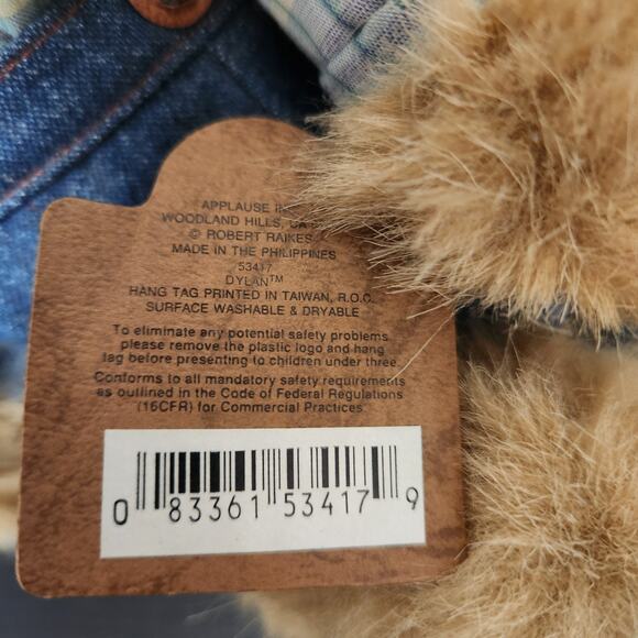 Vintage Robert Raikes Original "53417 Dylan Rabbit" Wooden Face Doll w/ tags - Picture 9 of 11